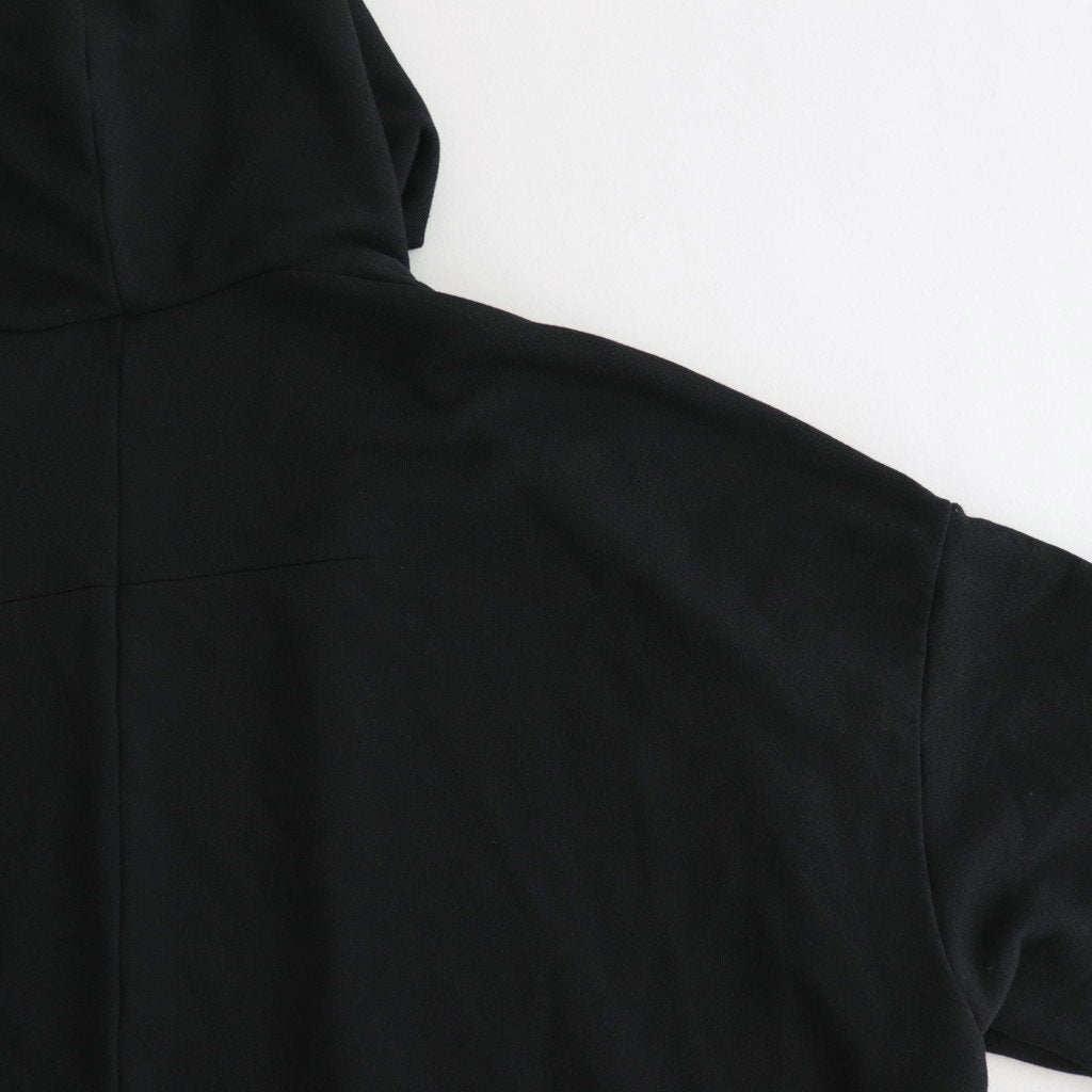 FCDPTD｜Product dyed &amp; polyester fleece front open hoodie #BLACK [GE_FR0304TD]