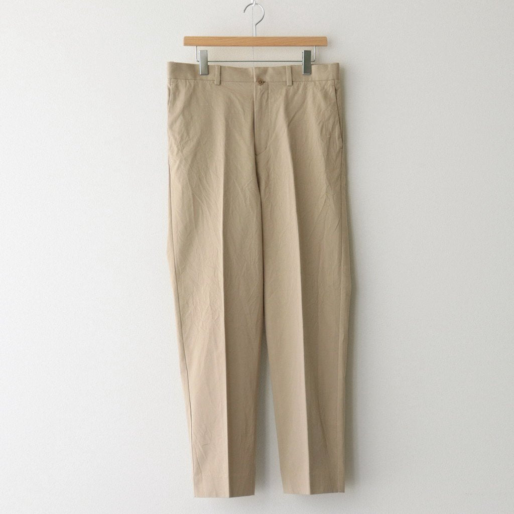 CHINO CLOTH PANTS CREASED SLIM #KHAKI [13602]