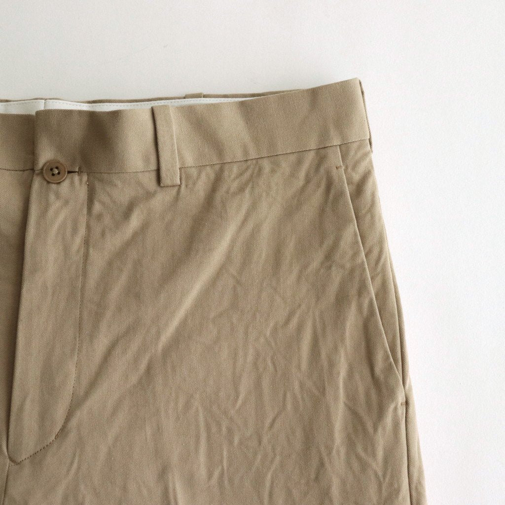 CHINO CLOTH PANTS CREASED SLIM #KHAKI [13602]