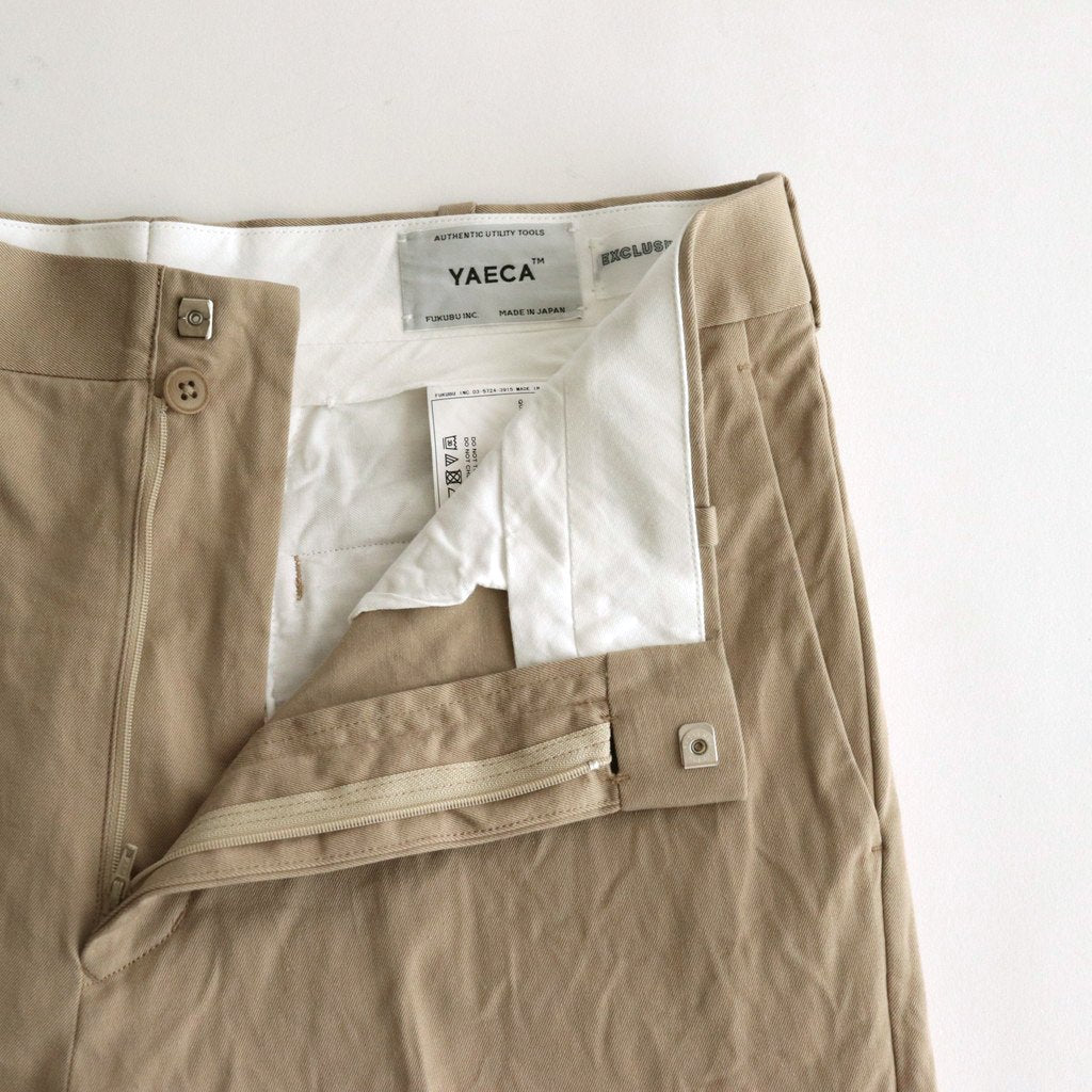 CHINO CLOTH PANTS CREASED SLIM #KHAKI [13602]