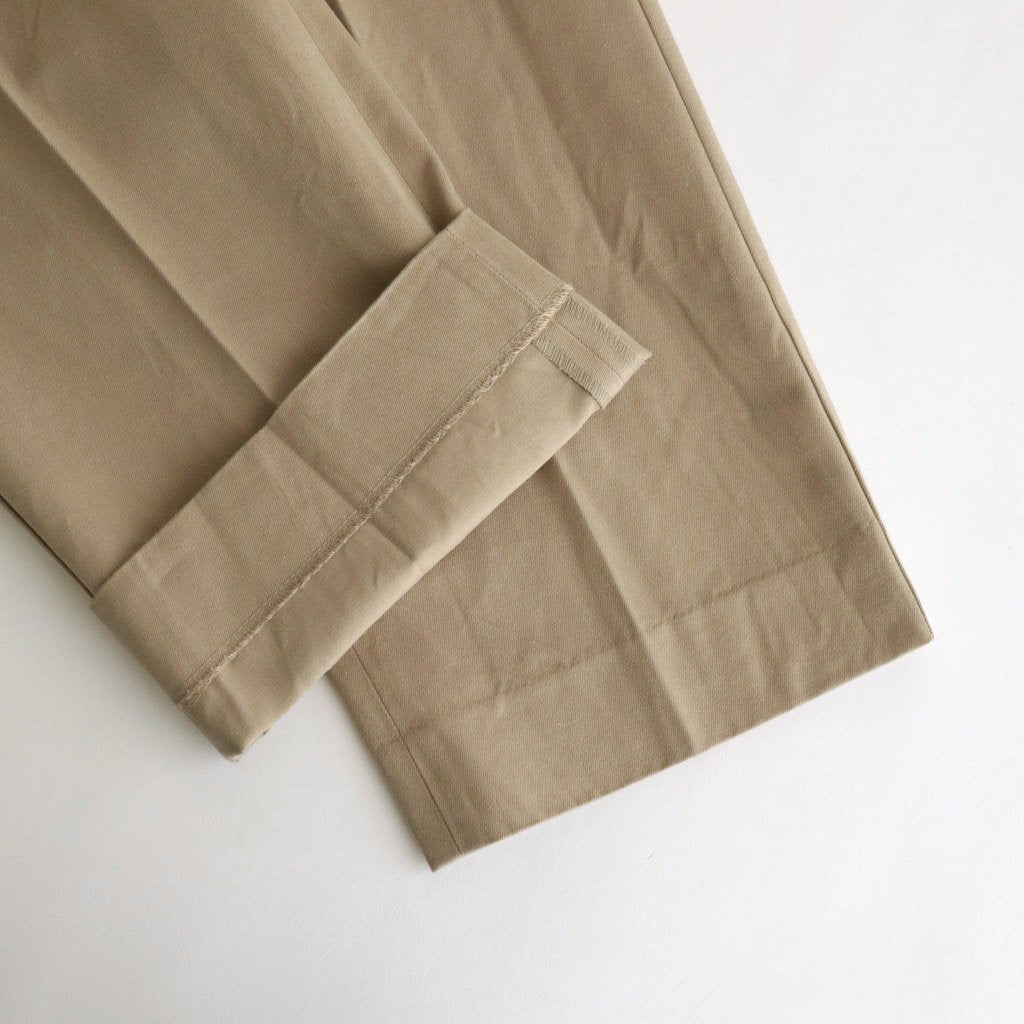 CHINO CLOTH PANTS CREASED SLIM #KHAKI [13602] _ YAECA | ヤエカ 