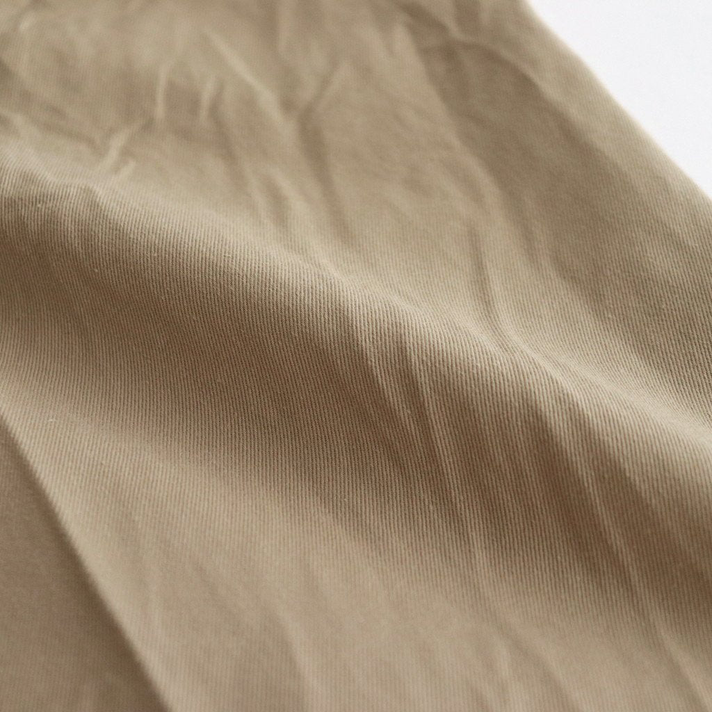 CHINO CLOTH PANTS CREASED SLIM #KHAKI [13602]