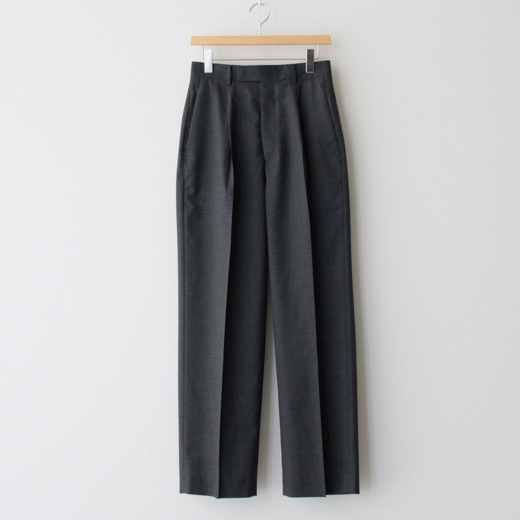 SUPER FINE TROPICAL WOOL SLACKS #TOP CHARCOAL [A23SP08WT]