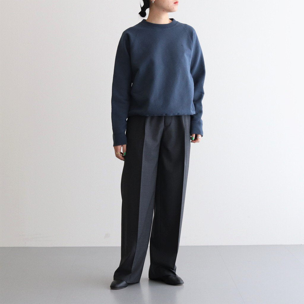 SUPER FINE TROPICAL WOOL SLACKS #TOP CHARCOAL [A23SP08WT]