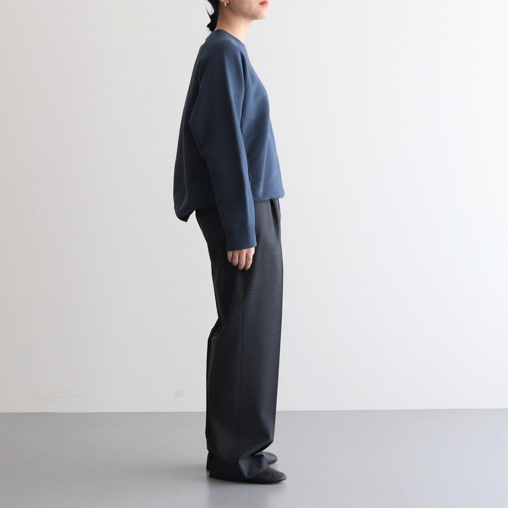 SUPER FINE TROPICAL WOOL SLACKS #TOP CHARCOAL [A23SP08WT]