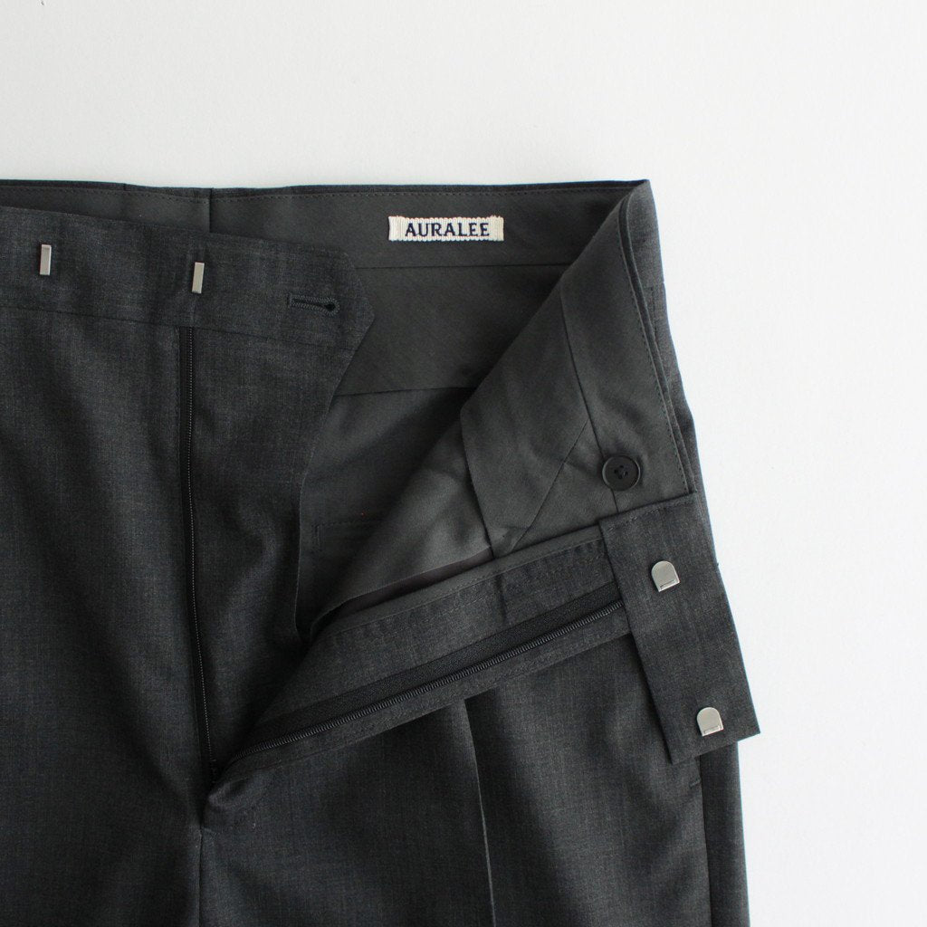 SUPER FINE TROPICAL WOOL SLACKS #TOP CHARCOAL [A23SP08WT]