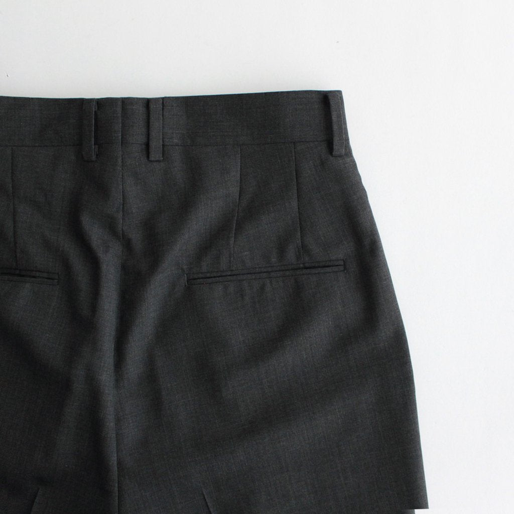 SUPER FINE TROPICAL WOOL SLACKS #TOP CHARCOAL [A23SP08WT]