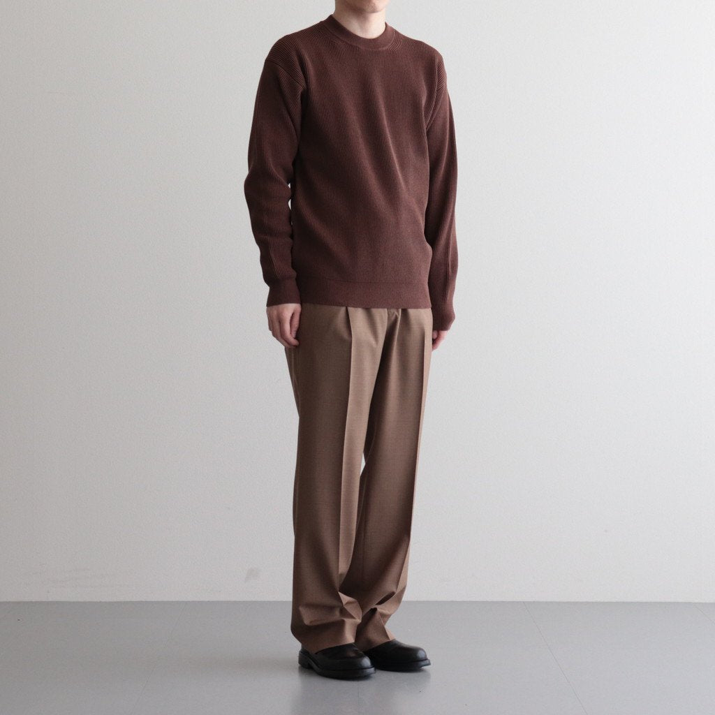 SUPER FINE TROPICAL WOOL SLACKS #TOP BROWN [A23SP04WT] _ AURALEE