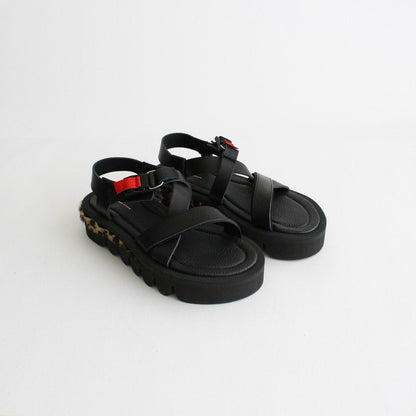 MEADOW SANDAL #BLACK/LEOPARD [RO-S-MDS]