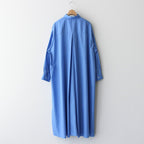 BROAD REGULAR COLLAR OVERSIZED SHIRT DRESS #BLUE [GL231-60084B]