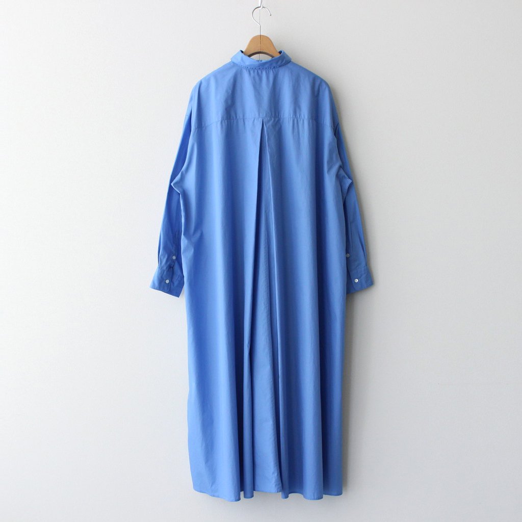 BROAD REGULAR COLLAR OVERSIZED SHIRT DRESS #BLUE [GL231-60084B]