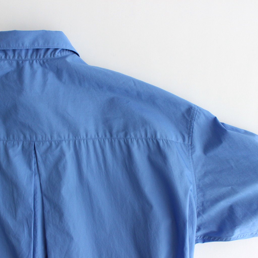BROAD REGULAR COLLAR OVERSIZED SHIRT DRESS #BLUE [GL231-60084B]