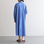 BROAD REGULAR COLLAR OVERSIZED SHIRT DRESS #BLUE [GL231-60084B]