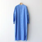BROAD BAND COLLAR OVERSIZED SHIRT DRESS #BLUE [GL231-60085B]