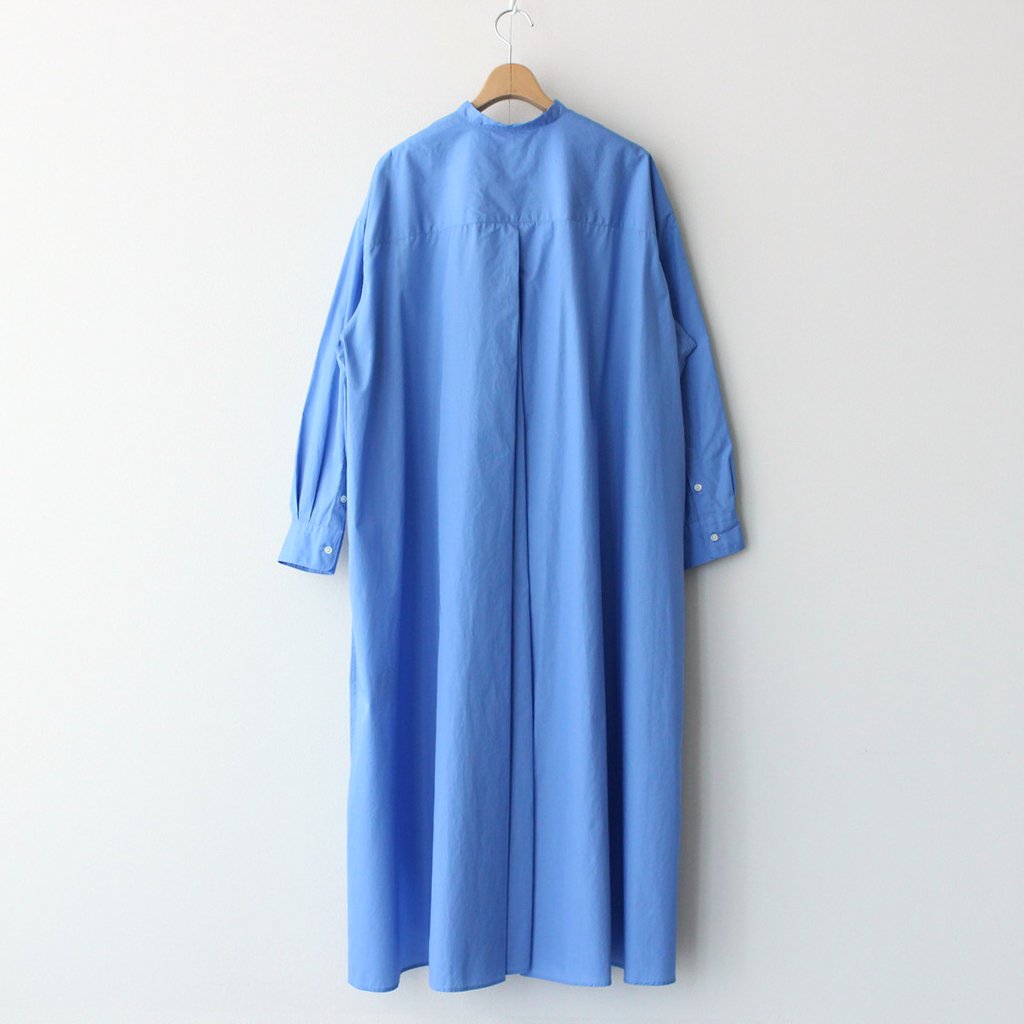 BROAD BAND COLLAR OVERSIZED SHIRT DRESS #BLUE [GL231-60085B]