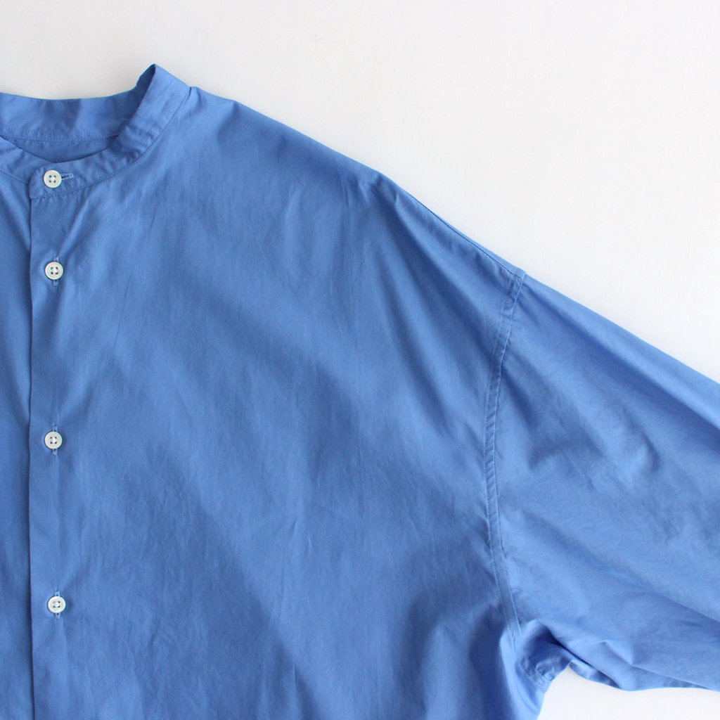 BROAD BAND COLLAR OVERSIZED SHIRT DRESS #BLUE [GL231-60085B]