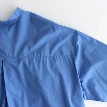 BROAD BAND COLLAR OVERSIZED SHIRT DRESS #BLUE [GL231-60085B]