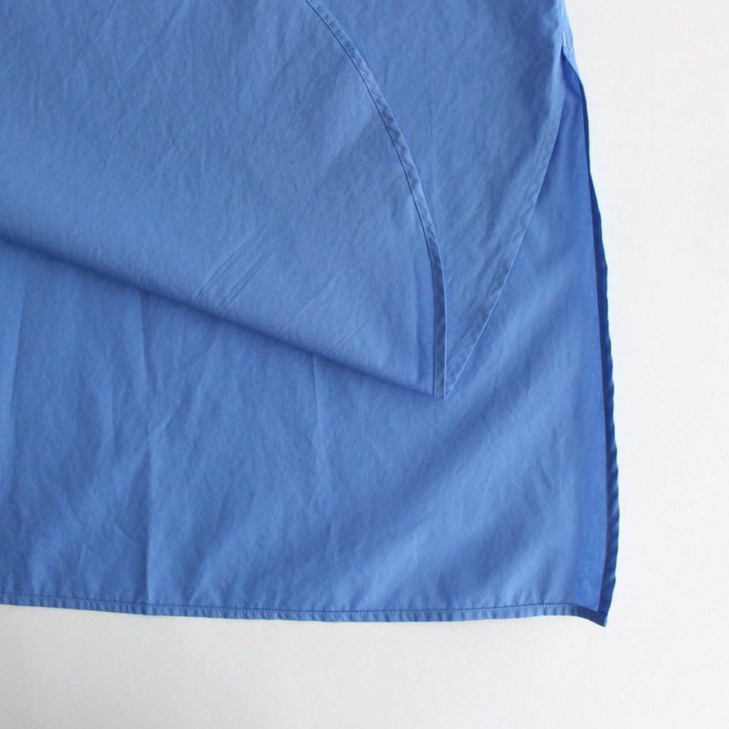 BROAD BAND COLLAR OVERSIZED SHIRT DRESS #BLUE [GL231-60085B]