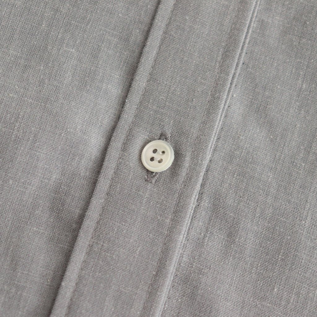 LINEN CUPRO BAND COLLAR DRESS #L.GRAY [GL231-60070]