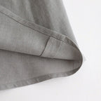 LINEN CUPRO BAND COLLAR DRESS #L.GRAY [GL231-60070]