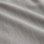 LINEN CUPRO BAND COLLAR DRESS #L.GRAY [GL231-60070]