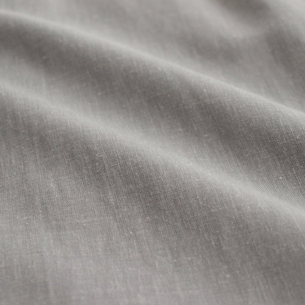 LINEN CUPRO BAND COLLAR DRESS #L.GRAY [GL231-60070]