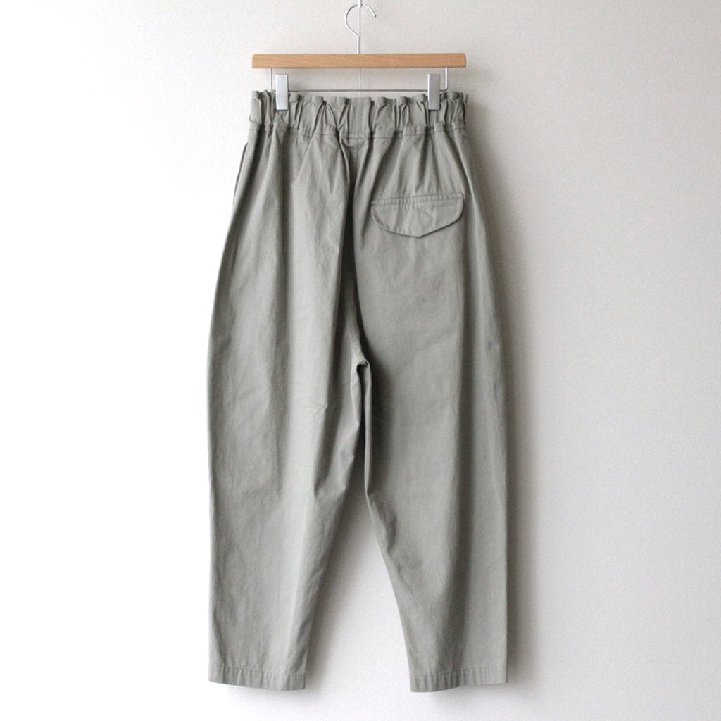 FCYLPT | 20/1・Strong twist twill cylinder pants #SAGE GRAY [GE_FR0802PF]