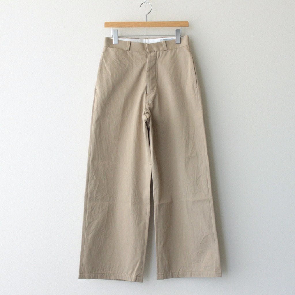 CHINO CLOTH PANTS WIDE #KHAKI [63602]