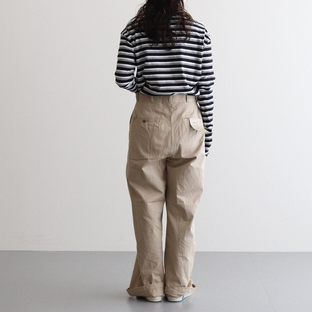 CHINO CLOTH PANTS WIDE #KHAKI [63602]