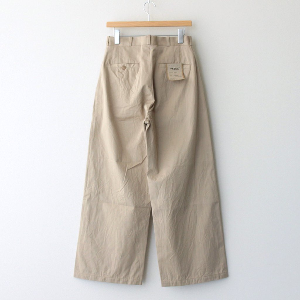 CHINO CLOTH PANTS WIDE #KHAKI [63602] _ YAECA | ヤエカ – ciacura