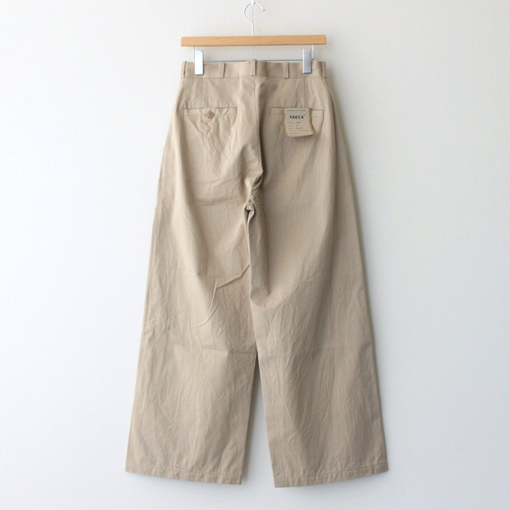 CHINO CLOTH PANTS WIDE #KHAKI [63602]