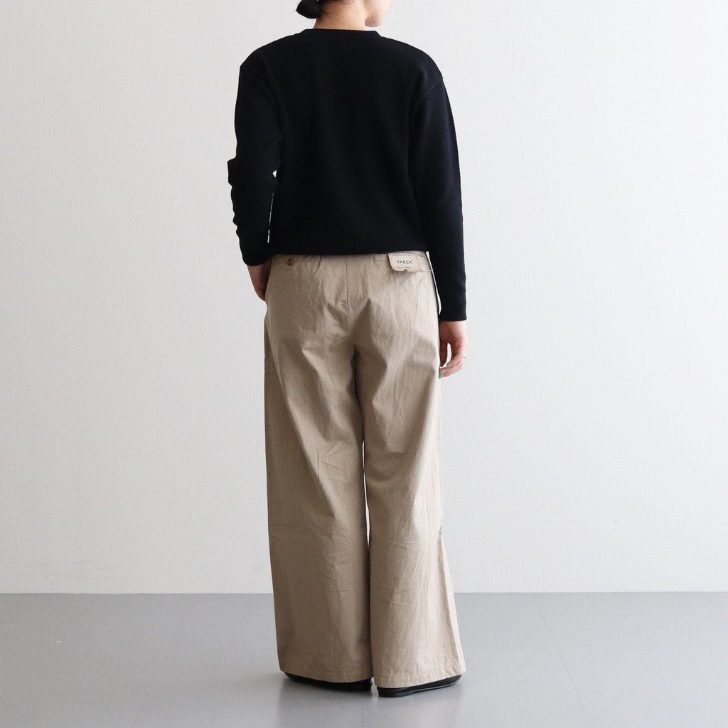 CHINO CLOTH PANTS WIDE #KHAKI [63602] _ YAECA | ヤエカ – ciacura