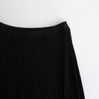 SATIN PLEATS SKIRT #BLACK [GL231-40297B]