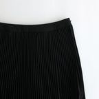SATIN PLEATS SKIRT #BLACK [GL231-40297B]