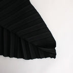 SATIN PLEATS SKIRT #BLACK [GL231-40297B]