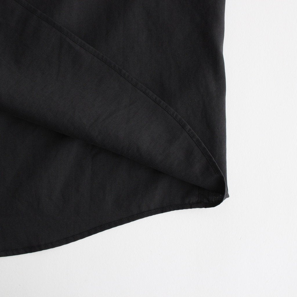 NRNPO｜クールマックス　ポリエステル&リネン・トロピカル スモールカラースリーブレスプルオーバー #BLACK [GE_NC1508PO]