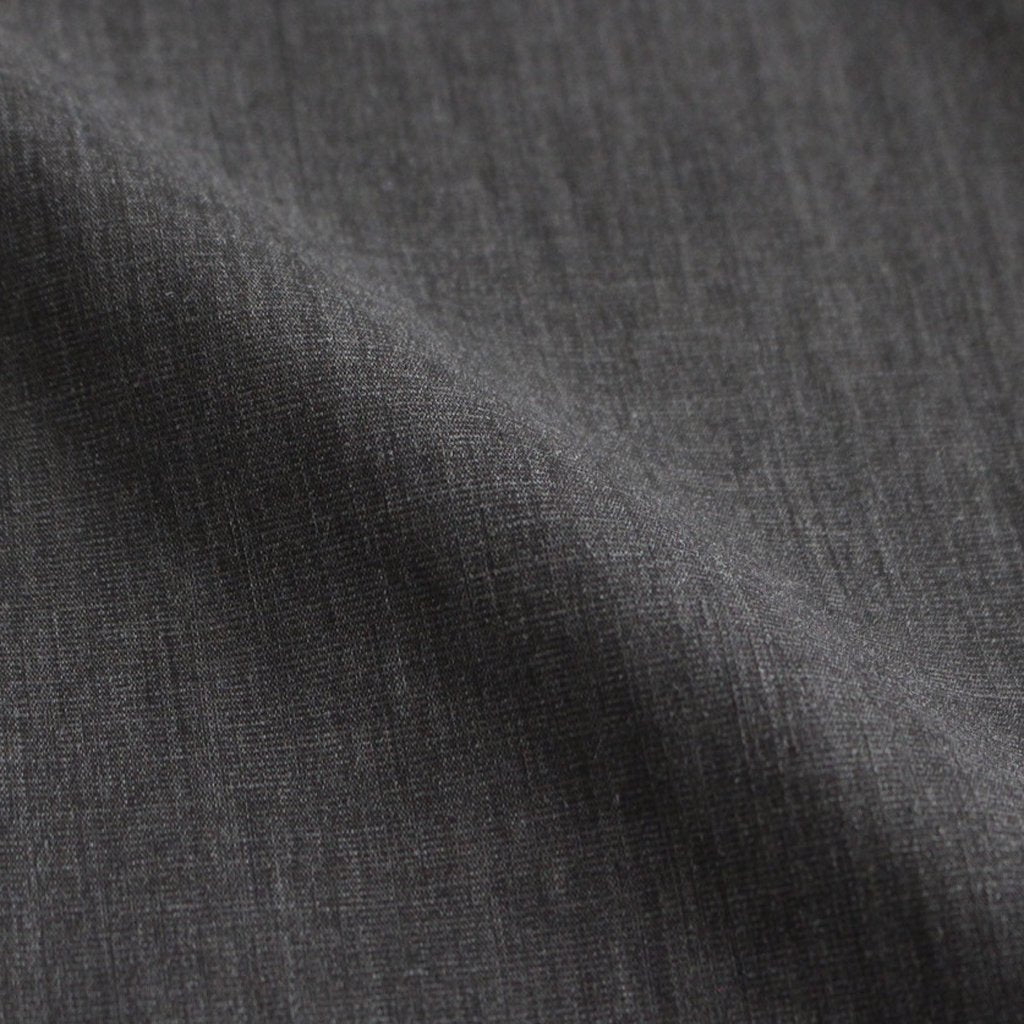 NOVR6S｜クールマックス　ポリエステル&リネン・トロピカル スモールカラーワイドシャツ #SLATE GREY [GE_NC1505S6]