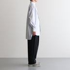 STRIPED BAND COLLAR SHIRTS #WHITE (NARROW) [YK23SS0472SH]