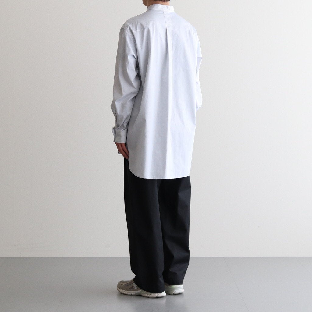 STRIPED BAND COLLAR SHIRTS #WHITE (NARROW) [YK23SS0472SH]