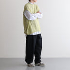 STRIPED BAND COLLAR SHIRTS #WHITE (NARROW) [YK23SS0472SH]