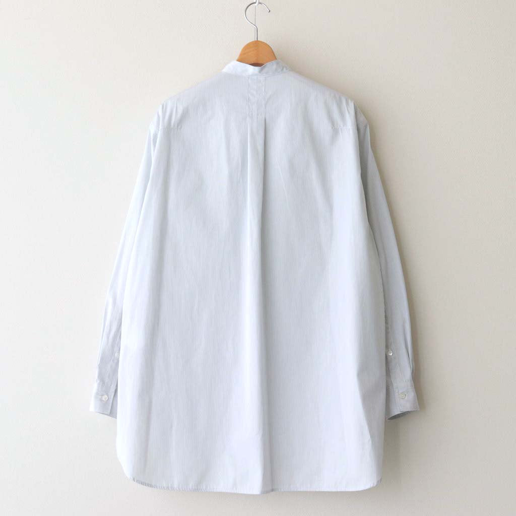 STRIPED BAND COLLAR SHIRTS #WHITE (NARROW) [YK23SS0472SH] _ YOKE