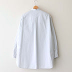 STRIPED BAND COLLAR SHIRTS #WHITE (NARROW) [YK23SS0472SH]