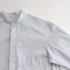 STRIPED BAND COLLAR SHIRTS #WHITE (NARROW) [YK23SS0472SH]