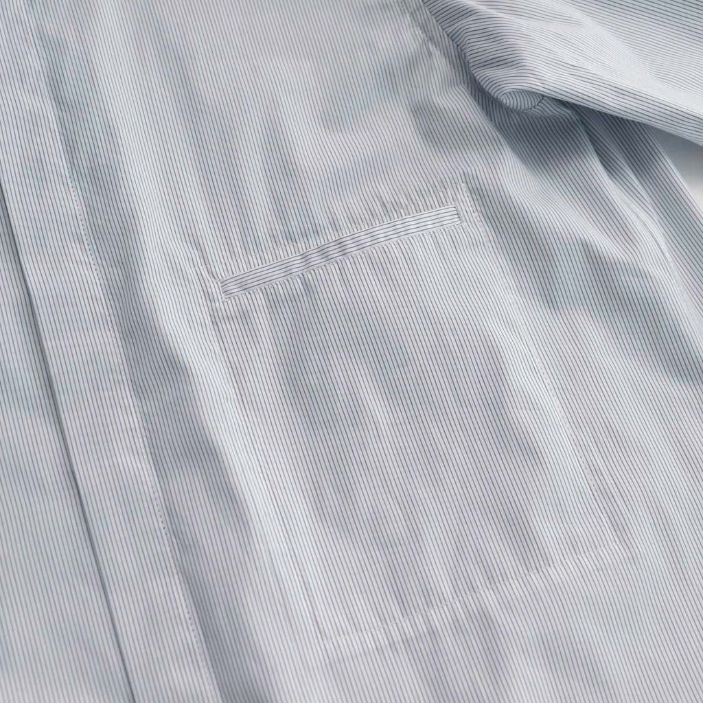 STRIPED BAND COLLAR SHIRTS #WHITE (NARROW) [YK23SS0472SH]