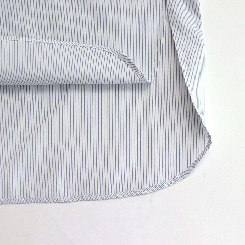 STRIPED BAND COLLAR SHIRTS #WHITE (NARROW) [YK23SS0472SH]