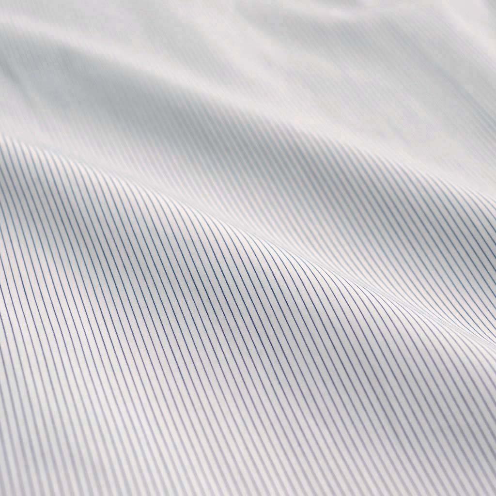 STRIPED BAND COLLAR SHIRTS #WHITE (NARROW) [YK23SS0472SH]