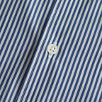 BROAD STRIPE S/S OVERSIZED BAND COLLAR SHIRT #BLUE STRIPE [GM231-50219B]