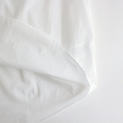 BROAD S/S OVERSIZED BAND COLLAR SHIRT #WHITE [GM231-50083B]