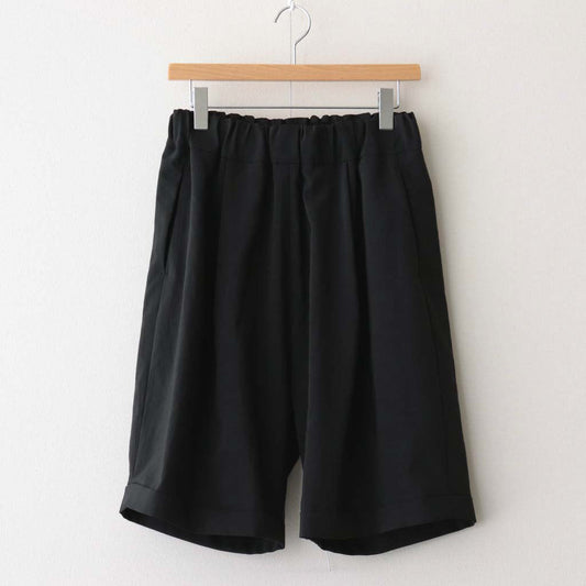 NMTPSPT | Strong twist polyester stretch poplin 1 tuck shorts #BLACK [GE_NC0605P5]