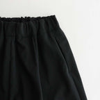 NMTPSPT | 強撚ポリエステル・ストレッチポプリン 1タックハーフパンツ #BLACK [GE_NC0605P5]